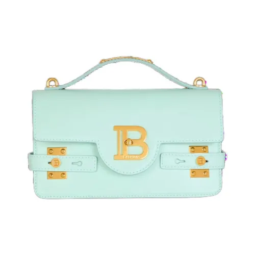 BALMAIN B Buzz Телячья кожа Сумка через плечо Женская Синяя