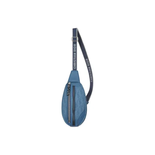 DIOR Скарабей Нейлон Сумка через плечо Мини Мужская Синяя