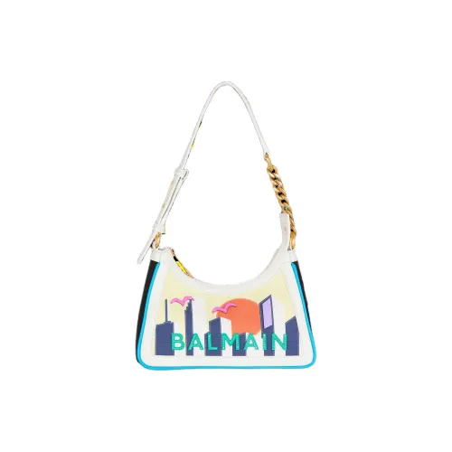 BALMAIN B Army Телячья кожа с холщовой сумкой через плечо женская многоцветная