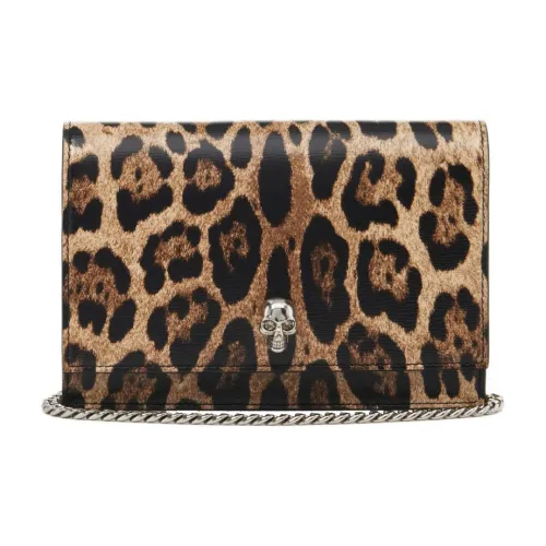 Alexander McQueen Черепа Искусственная кожа Сумка через плечо Маленькая Женская Натуральный и Черный