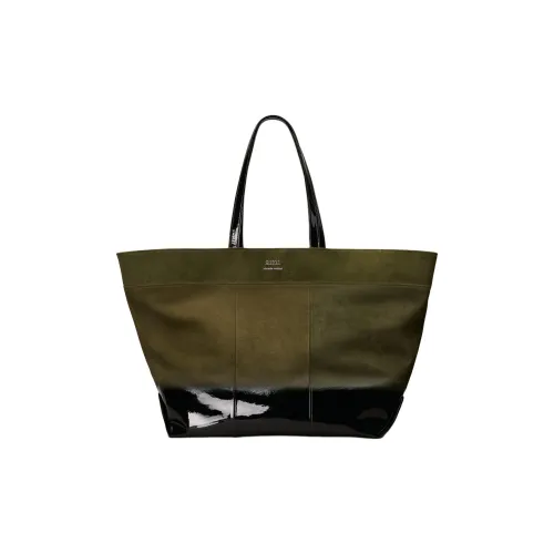 AMIPARIS Лакированная кожа с искусственной замшей кожа тоут сумка сумка для покупок сумка через плечо мужская зеленый и черный