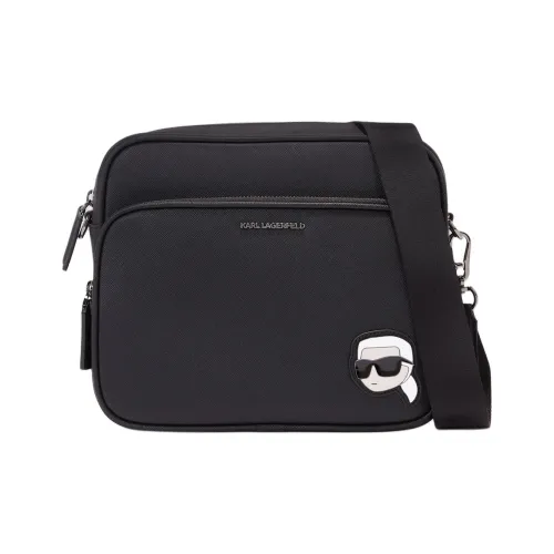 Karl Lagerfeld K Ikonik Полиуретан Курьерская Сумка Сумка через плечо Маленькая Мужская Черная