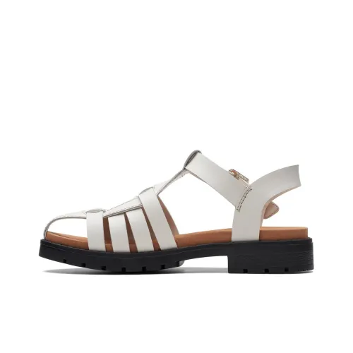 Clarks Римские Сандалии 2 см Женские Белые