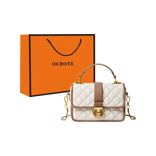 OUBOTE Сумка через плечо из синтетической кожи женская черная экрю и коричневая