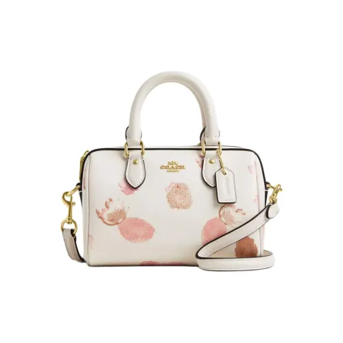 COACH Rowan Покрытый холст Сумка через плечо Сумка через плечо Мини Сумка Женская Меловый Разноцветный