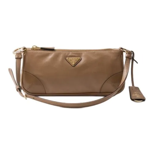 PRADA RE Edition Кожа Сумка Сумка через плечо Маленькая Женская Камео Коричневая