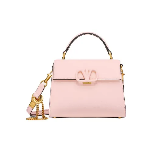 Valentino VSLING с рельефной телячьей кожей сумка через плечо мини женская светло-розовая