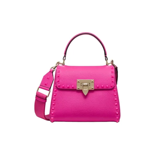 Valentino Rockstud Телячья кожа с текстурой сумка через плечо маленькая сумка женская розовая