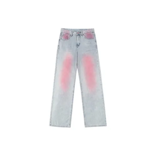 Джинсы Женские Светло-Синий и Розовый