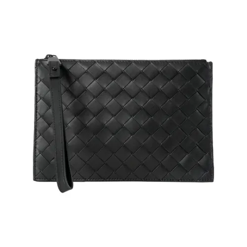 Bottega Veneta Телячья кожа Клатч Унисекс Черный