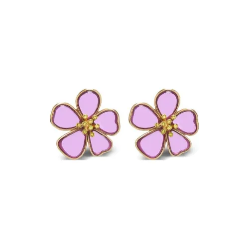 Серьги-гвоздики Oscar De La Renta женские фиолетовые