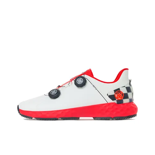 GFORE Shock Absorbers Slip-Resistant Abrasion-Resistant Низкий Топ Обувь для гольфа Мужская Вишнево-Красная