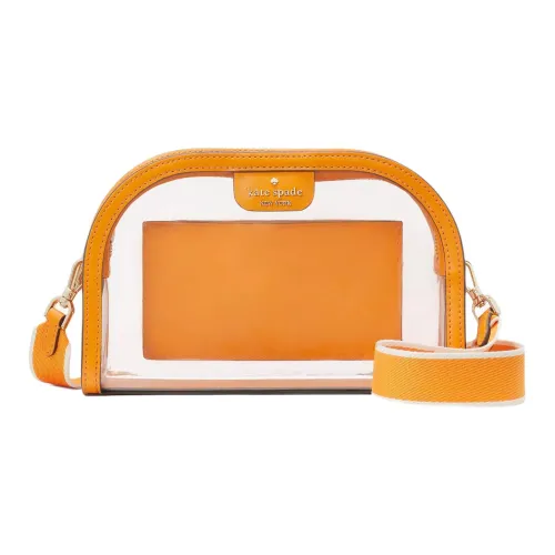 Kate Spade Прозрачная сумка через плечо из ПВХ маленькая женская имбирно-желтая