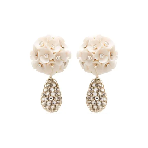 Серьги Oscar De La Renta из стекловолокна женские цвет слоновая кость