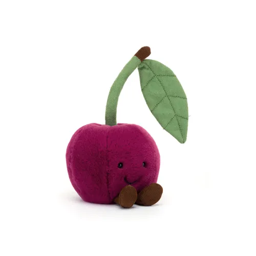 JELLYCAT Fun Food Collection Amuseables Вишня Cute Fruit Куклы Плюшевая кукла 10 см Высота в сидячем положении