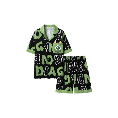 Qiao Ni Tong Пижамный комплект Мужской Зеленый