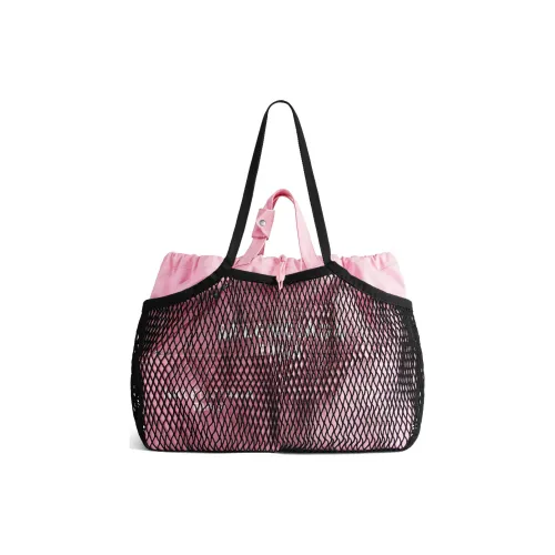 Balenciaga Нейлон с Рыболовная сеть Тоут Сумка Сумка для покупок Сумка Большая Женская Розовая и Черная