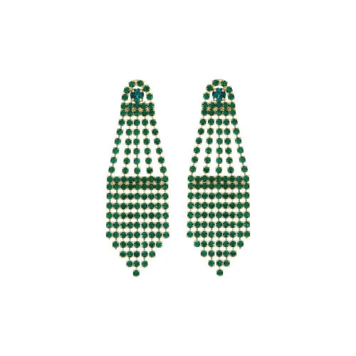 Серьги Oscar De La Renta Brass Stud Женские Ферн Зеленый