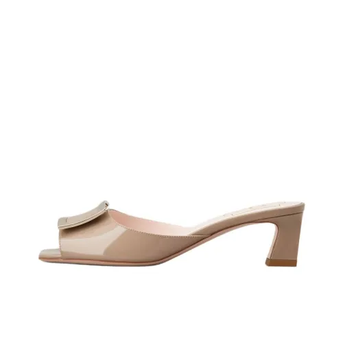 Roger Vivier Trompette Слипоны Женские Бежевые
