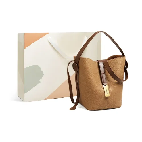 15 MINS Корова Кожа Ведрообразная Сумка Сумка на плечо Сумка Большая Женская Многоцветная