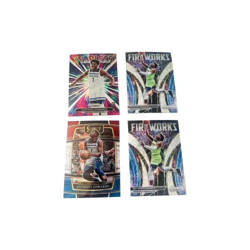 PANINI 21 22 Timberwolves Edwards Refraction 4 штуки Комбинация Звезда Карта Карта Продукт Access Спортивные карты 4 шт
