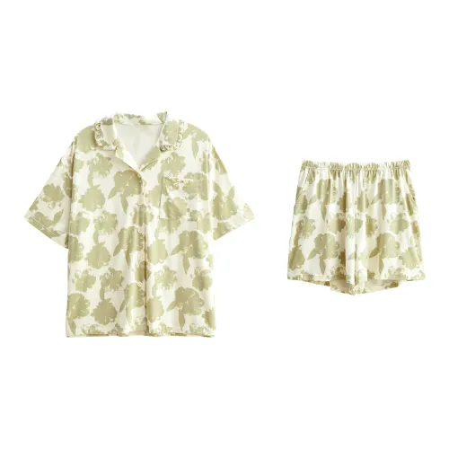 XUANZHITING Пижамный комплект Летний Женский Светло-зеленый