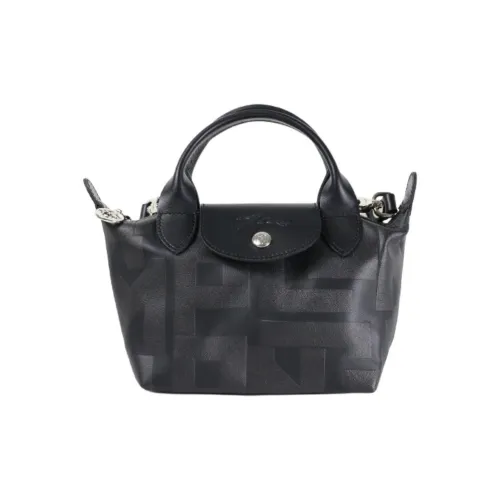 LONGCHAMP Sheepskin One Shoulder Bag Mini Women's Black