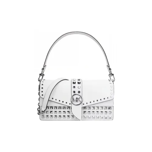MICHAEL KORS Greenwich Коровья кожа Сумка через плечо Сумка среднего размера Женская Белая