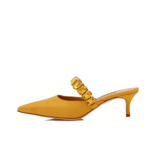 MANOLO BLAHNIK Humibamu Домашние тапочки Женские Желтые