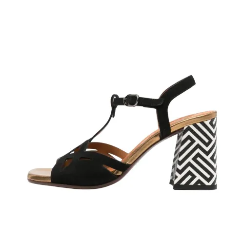 CHIE MIHARA One Ремешок Сандалии 9 см Женские Черные