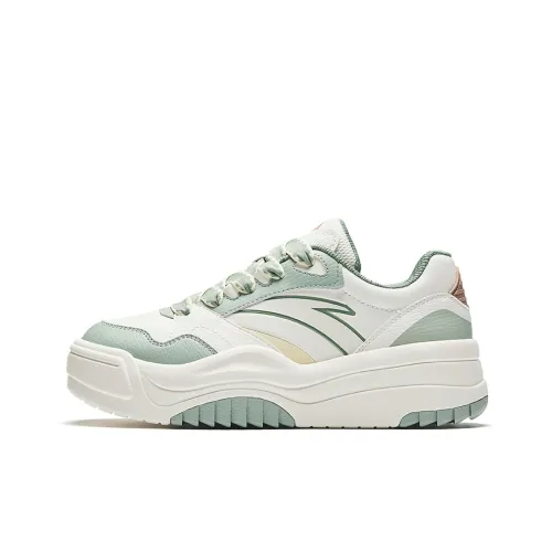 ANTA Wave Shoe 2 Устойчивые к истиранию Дышащие Увеличивающие Высоту Низкие Кроссовки для Скейтбординга Женские Цвет Слоновая кость