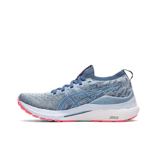 Asics Gel Kayano 28 Устойчивый к истиранию Дышащие Низкие Кроссовки для Бега Женские Туманно-Синий