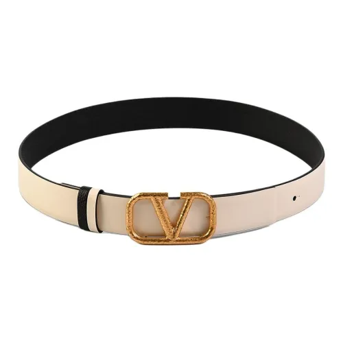 Valentino Телячья кожа Кожаные ремни Женские Бежевый