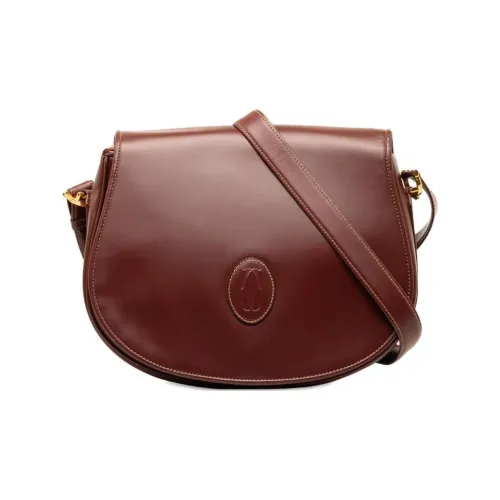 Cartier Must De Cartier Телячья кожа Сумка через плечо Женская Коричневая