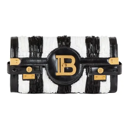 BALMAIN Район с шелковыми сумками через плечо сумка на плечо женская белая и черная