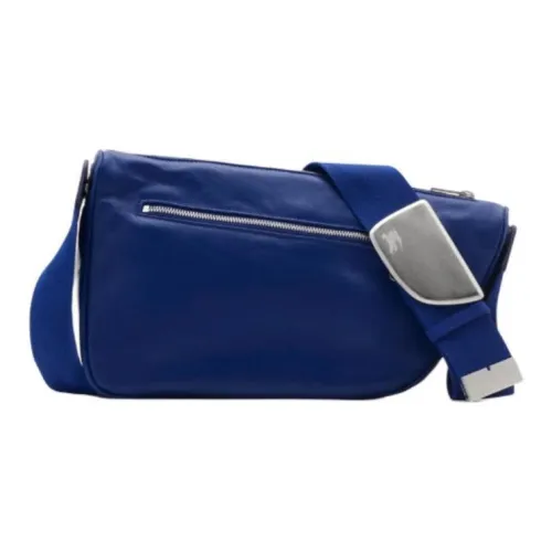 Burberry Гладкая кожа с овечьей шкурой курьерская сумка сумка через плечо средний мужская рыцарский синий