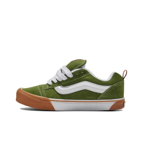 Vans Knu Skool Скейтборд Кроссовки Низкие Зеленый Белый Коричневый Унисекс