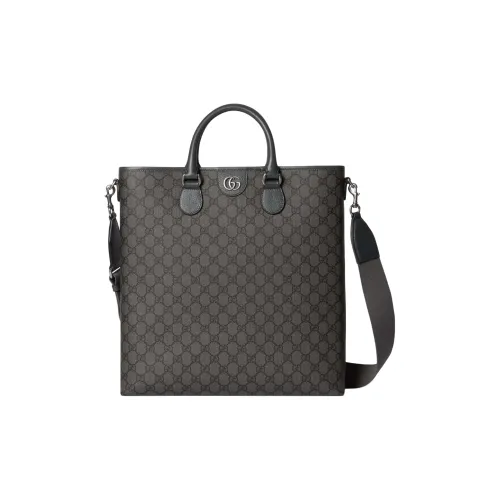 GUCCI Ophidia Supreme Canvas Сумка через плечо Сумка Средняя Унисекс Темно-серый и Черный