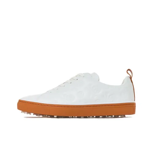 GFORE Golf Shoes Low Top White/Coffee Men's