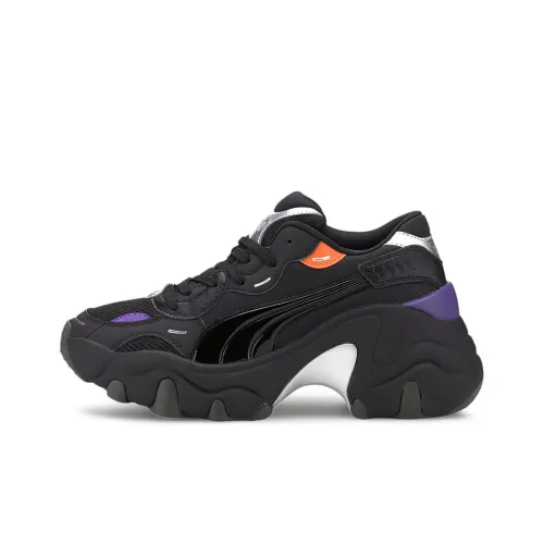 PUMA Амортизация противоскользящий легкий низкий топ беговые кроссовки женские черный фиолетовый