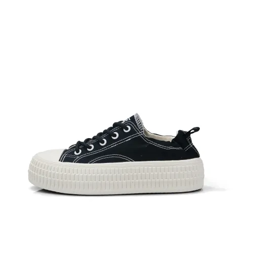 B10CROWN Low-Top Canvas Shoes Black Women's