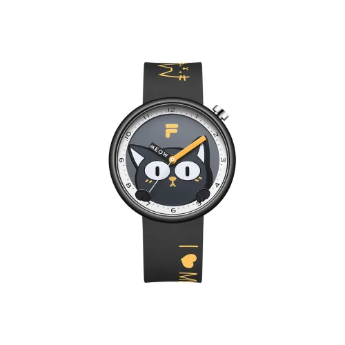 FILA Европейские и Американские Часы Кварцевый механизм Силиконовый ремешок Черный циферблат Унисекс