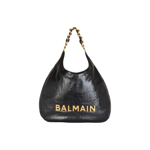 BALMAIN Телячья кожа Сумка через плечо Женская Черная