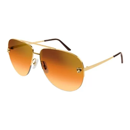 Cartier Ацетат Бабочка Солнцезащитные очки Женские Желтый