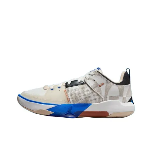 Джордан One Take 5 Амортизация противоскользящие устойчивые к истиранию низкая поддержка баскетбольные кроссовки мужские бежево-синие