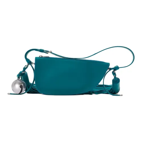 Burberry Lambskin One Shoulder Bag Mini Unisex Kingfisher Color