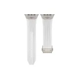 Титановый корпус + белый ремешок