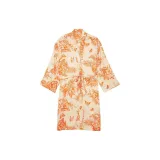 Сатин Midi Фиолетовый/Оранжевый