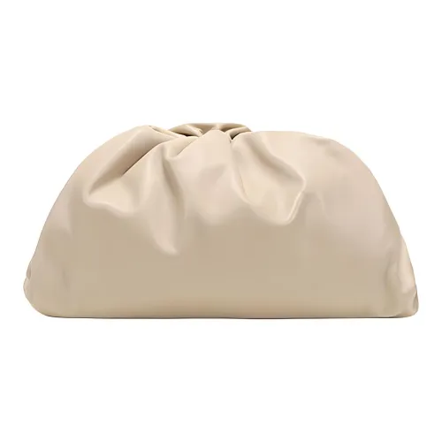 Bottega Veneta Кожа Облачная Сумка Клатч Большой Женские Овсяный