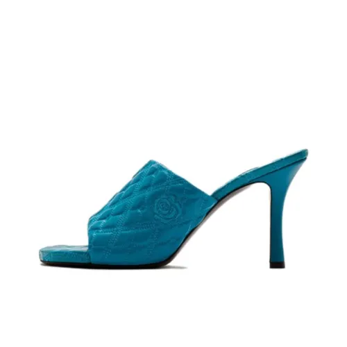 Burberry Шлепанцы 8,5 см Женские Синие